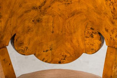 Pair Russian Karelian Birch arm chairs