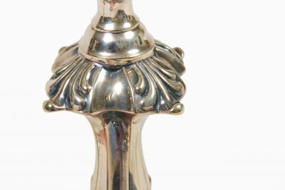 Pair Sheffield Silver Plate George II Style Candlesticks
