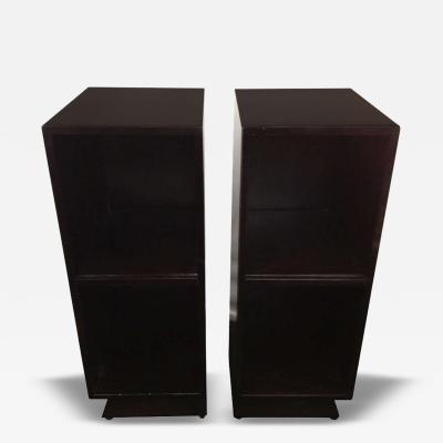 Pair Slim Tower Bookcase End Table
