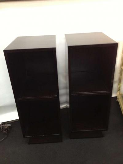 Pair Slim Tower Bookcase End Table