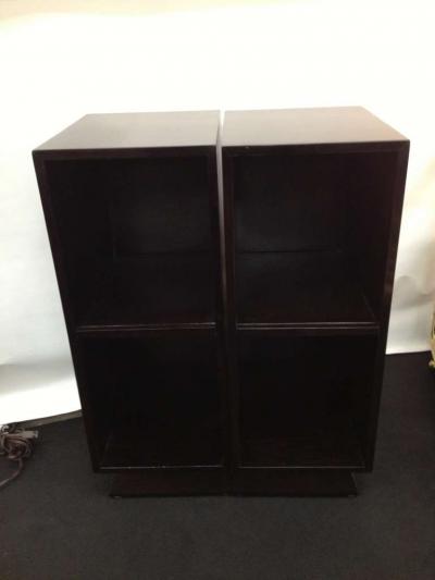 Pair Slim Tower Bookcase End Table