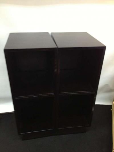 Pair Slim Tower Bookcase End Table