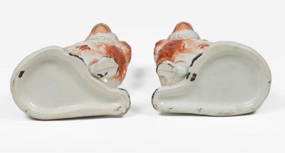 Pair Staffordshire Separate Leg King Charles Spaniels