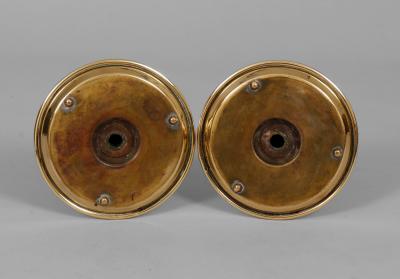 Pair Tall Brass Pulpit Candlesticks