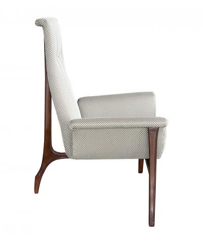 Pair Vintage 1960s Tripod Lounge Chairs with Flared Arms