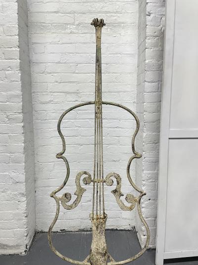 Pair Vintage Cello Form Garden Chairs