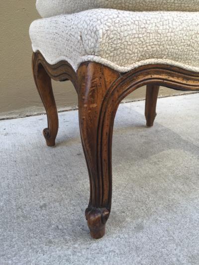 Pair Walnut French Napoleon III Style Stools