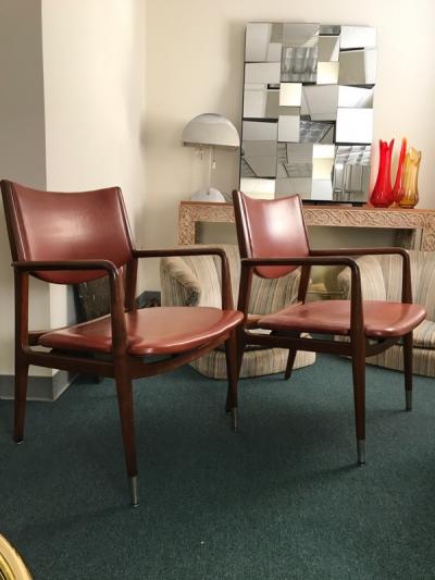 Pair armchairs by George Reinoehl for Stow Davis