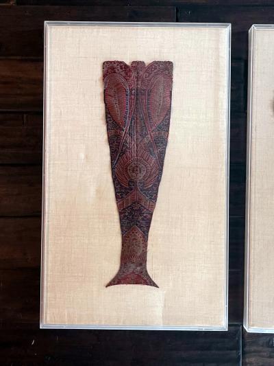 Pair framed Antique Parsley Shaw Fragments