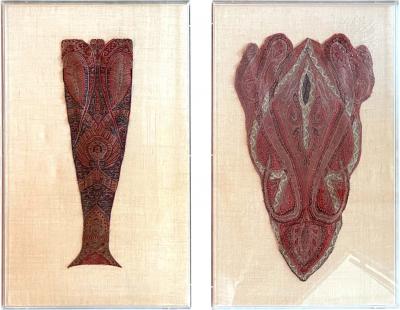 Pair framed Antique Parsley Shaw Fragments