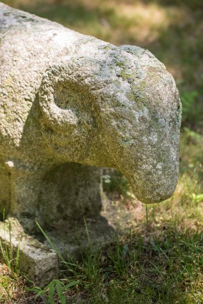 Pair of 16th Century Korean Granite Ram Garden Sculptures