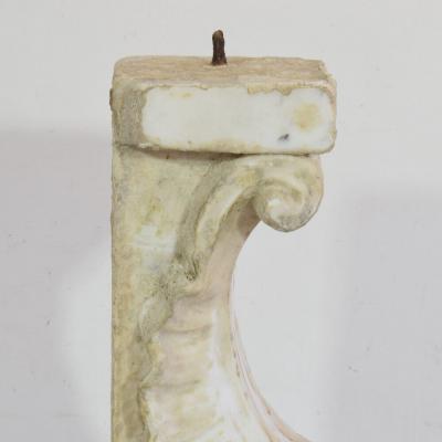 Pair of 17th 18th Century Italian White Marble Baroque Ornaments