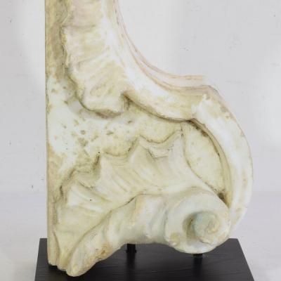 Pair of 17th 18th Century Italian White Marble Baroque Ornaments