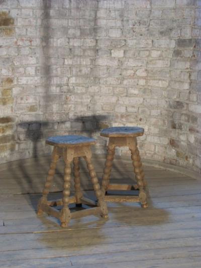 Pair of 17th Century Rustic Stools