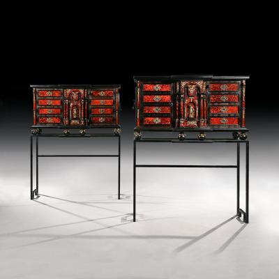 Pair of 17th Century Spanish Baroque Gilt Bronze Mounted Ebonised Cabinets