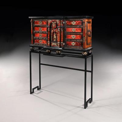 Pair of 17th Century Spanish Baroque Gilt Bronze Mounted Ebonised Cabinets