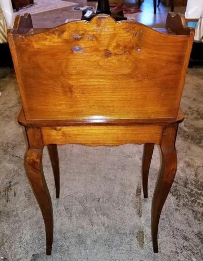 Pair of 18C Country French Cherrywood Open Shelved Side Tables