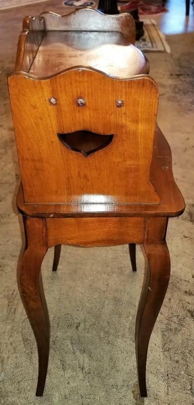 Pair of 18C Country French Cherrywood Open Shelved Side Tables