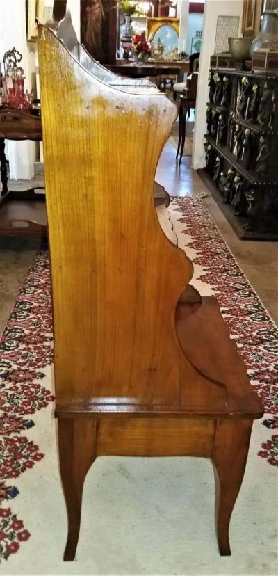 Pair of 18C Country French Cherrywood Open Shelved Side Tables