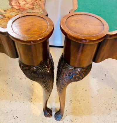 Pair of 18th 19th Century Georgian Compatible Card Game or Flip Top Tables