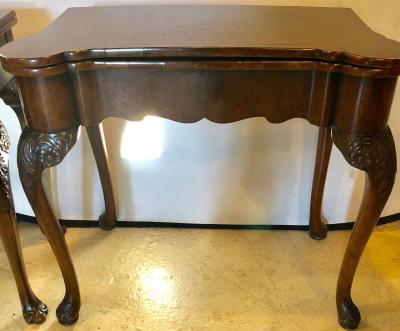 Pair of 18th 19th Century Georgian Compatible Card Game or Flip Top Tables