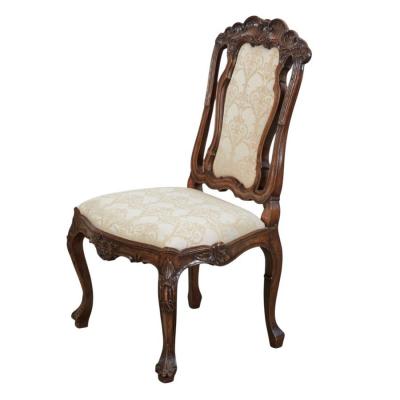 Pair of 18th C Portuguese Rococo Hardwood Side Chairs