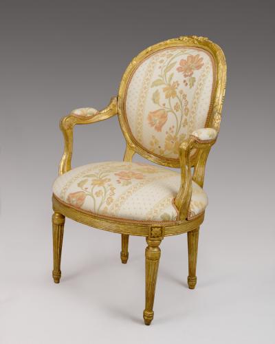 Pair of 18th Century Carved Gilt Armchairs