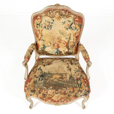 Pair of 18th Century French Abusson Tapestry Chairs