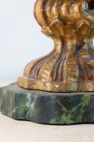 Pair of 18th Century French Giltwood Fragment Table Lamps