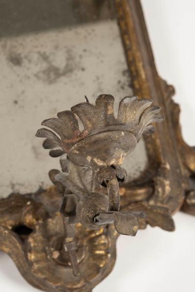 Pair of 18th Century Giltwood Mirrored Sconces