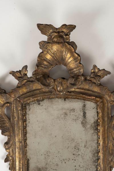 Pair of 18th Century Giltwood Mirrored Sconces