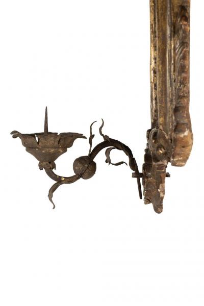 Pair of 18th Century Giltwood Mirrored Sconces