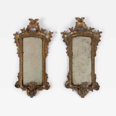 Pair of 18th Century Giltwood Mirrored Sconces