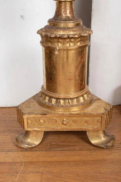 Pair of 18th Century Italian Giltwood Torchieres