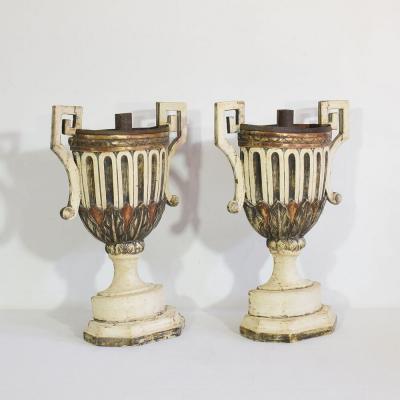 Pair of 18th Century Italian Neoclassical Altar Candleholders
