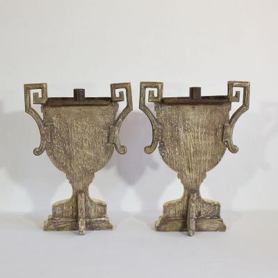 Pair of 18th Century Italian Neoclassical Altar Candleholders
