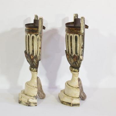 Pair of 18th Century Italian Neoclassical Altar Candleholders