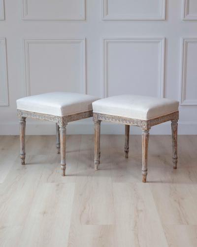 Pair of 18th Century Swedish Gustavian Stools