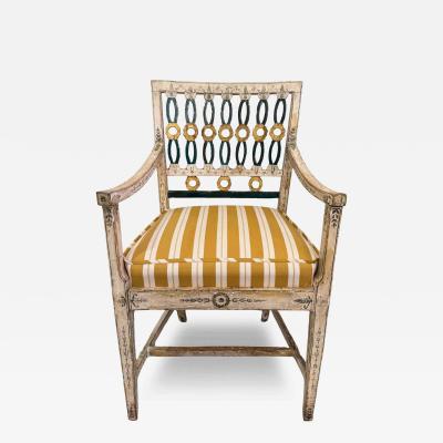 Pair of 18th Century Swedish Polychrome Chairs
