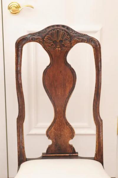 Pair of 18th Century Swedish Rococo Walnut Side Chairs
