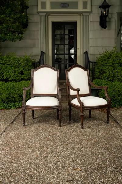 Pair of 18th Century Tuscan Walnut Side Chairs