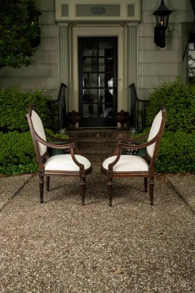 Pair of 18th Century Tuscan Walnut Side Chairs