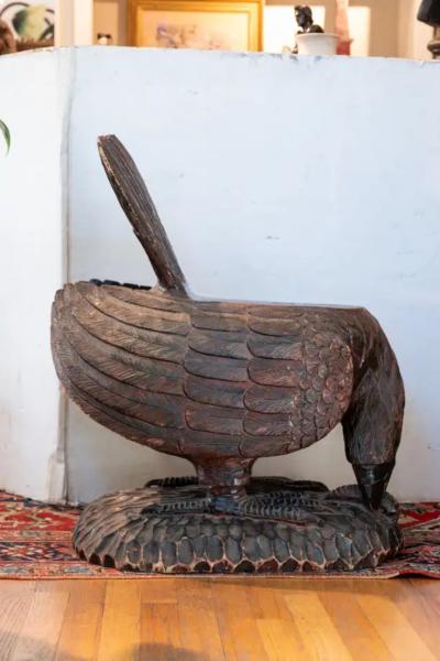 Pair of 18th Century Venetian Carved Eagle Chairs or Benches