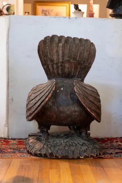 Pair of 18th Century Venetian Carved Eagle Chairs or Benches