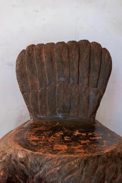 Pair of 18th Century Venetian Carved Eagle Chairs or Benches