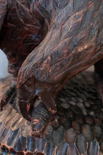 Pair of 18th Century Venetian Carved Eagle Chairs or Benches