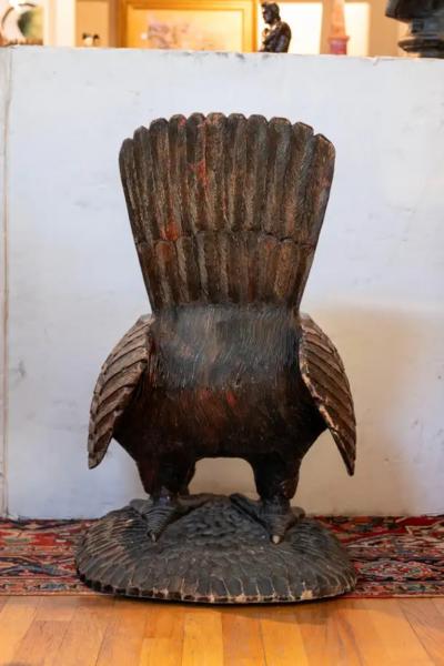 Pair of 18th Century Venetian Carved Eagle Chairs or Benches