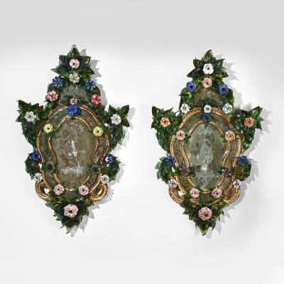 Pair of 18th Century Venetian Murano Glass Mirrors