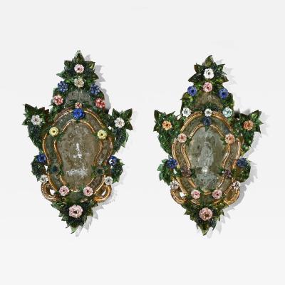 Pair of 18th Century Venetian Murano Glass Mirrors