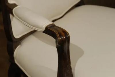 Pair of 18th Century Walnut Arm Chairs from Rhone Valley